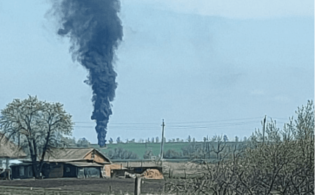 Daha bir Rusiya təyyarəsi Xarkovda məhv edildi (FOTO/VİDEO)