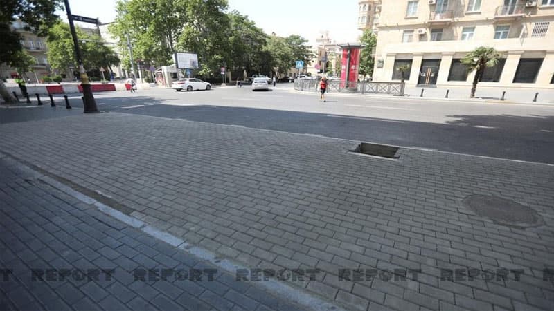 Bakıda qanunsuz parklanma yerində səki tam bərpa edildi (FOTO)