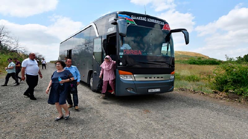 Füzuli istiqamətində şəhərlərarası ilk müntəzəm avtobus marşrutu istifadəyə verildi (FOTO)