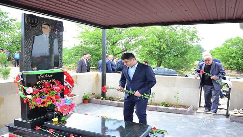 Şəhid Ruslan Kazımovun ildönümü qeyd olundu (FOTO)