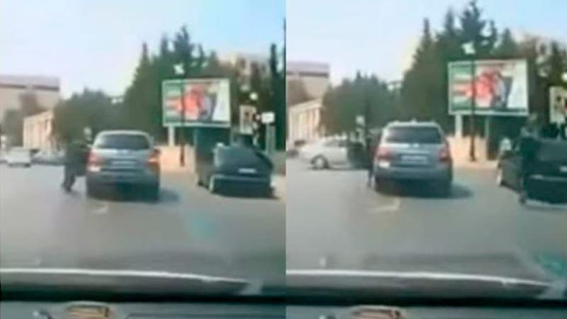 Polis sükan arxasında huşunu itirən sürücünü xilas etdi (VİDEO)
