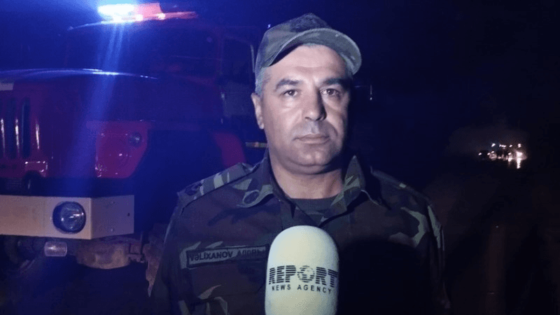 Şabranda yanğınla əlaqədar müvəqqəti postlar yaradılıb