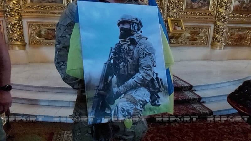 Ukrayna ordusunun həlak olan azərbaycanlı hərbçisi son mənzilə yola salındı (FOTO)