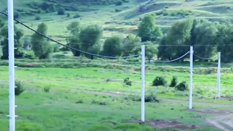 Laçın rayonunda yeni elektrik xətti çəkilib - VİDEO (R)