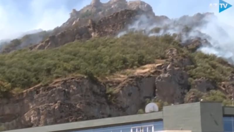 Yanğın “Qalaaltı” hotelin yaxınlığına çatdı (VİDEO)
