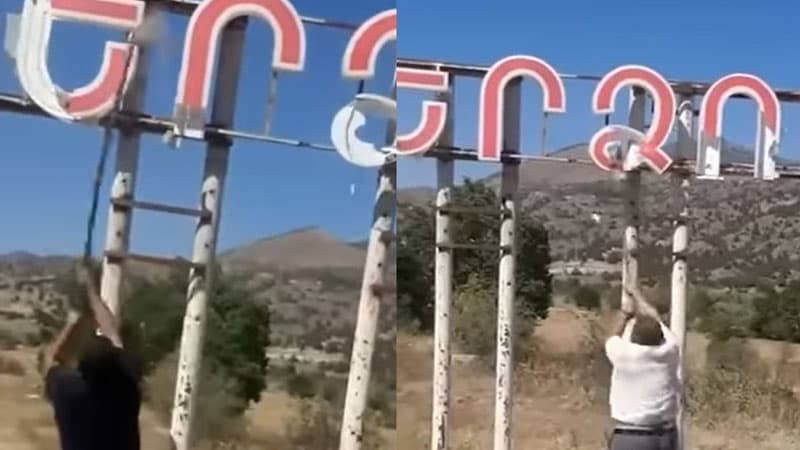 Laçında "Berdzor" yazısını sındıran şəxslər niyə həbs edilib? - DİN-dən açıqlama (VİDEO)