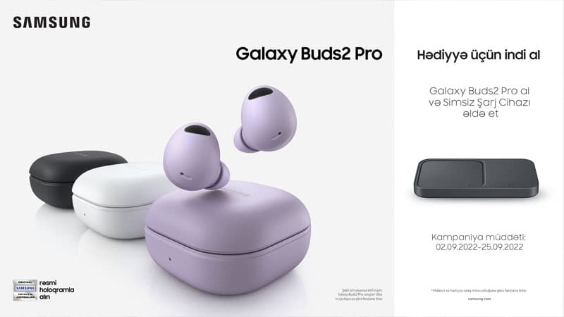 Keyfiyyətli səsə səyahət: Samsung Galaxy Buds2 Pro artıq satışdadır!