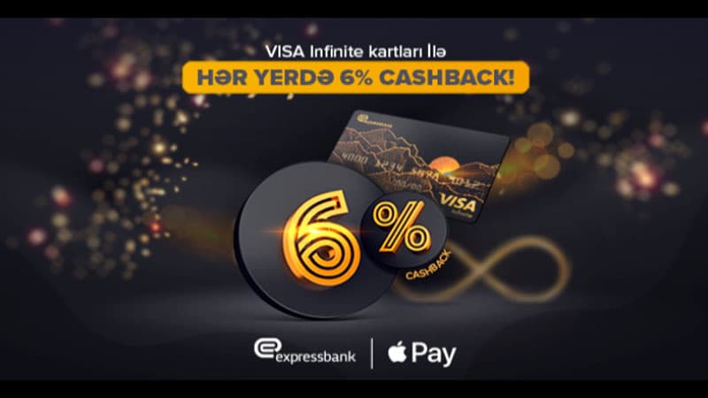 “Expressbank”ın “VISA Infinite” kartları minimum 6% “cashback” qazandırır! (R)