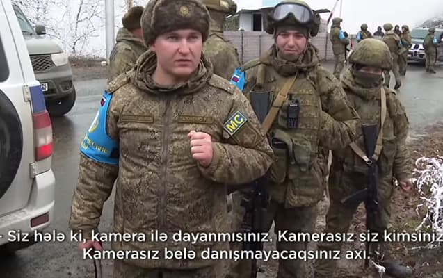 Sülhməramlılar azərbaycanlı jurnalistlərə mane olmaq istədi (VİDEO)
