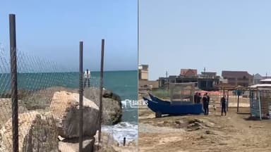 Zuğulba çimərliyi yenidən hasarlanır (VİDEO)