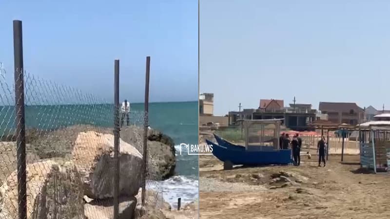 Zuğulba çimərliyi yenidən hasarlanır (VİDEO)