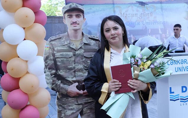 Şəhid xanımı da məzun oldu (FOTO)