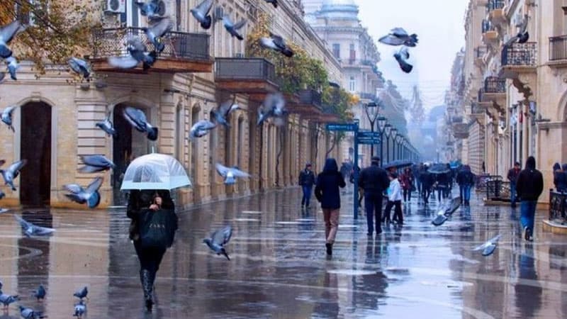 Sabah Bakıda yağış yağacaq, külək əsəcək