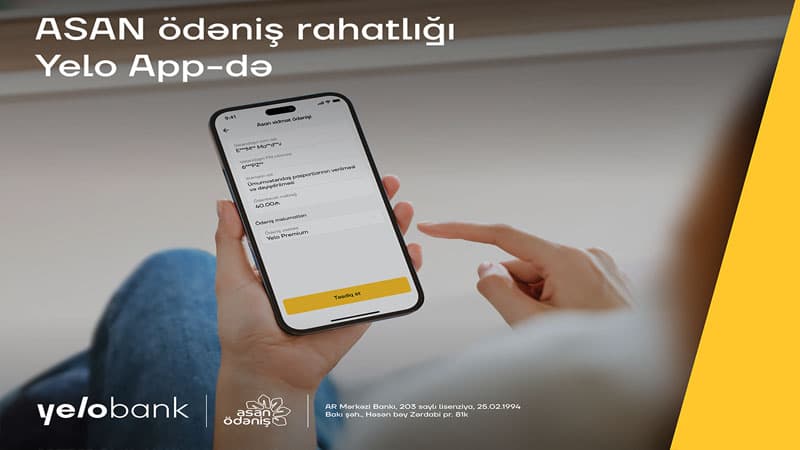 “ASAN pay” rahatlığı "Yelo App"də! (R)