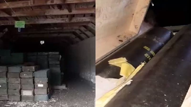 Hərbçilərimiz daha bir sursat anbarı aşkarladılar (VİDEO)