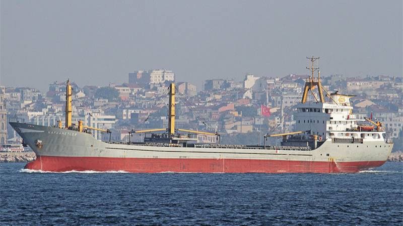 Rumıniya sahillərində Türkiyə bayrağı altında üzən yük gəmisi minaya düşdü