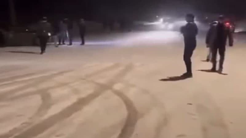 Quba-Qusar yolu buz bağlayıb (VİDEO)