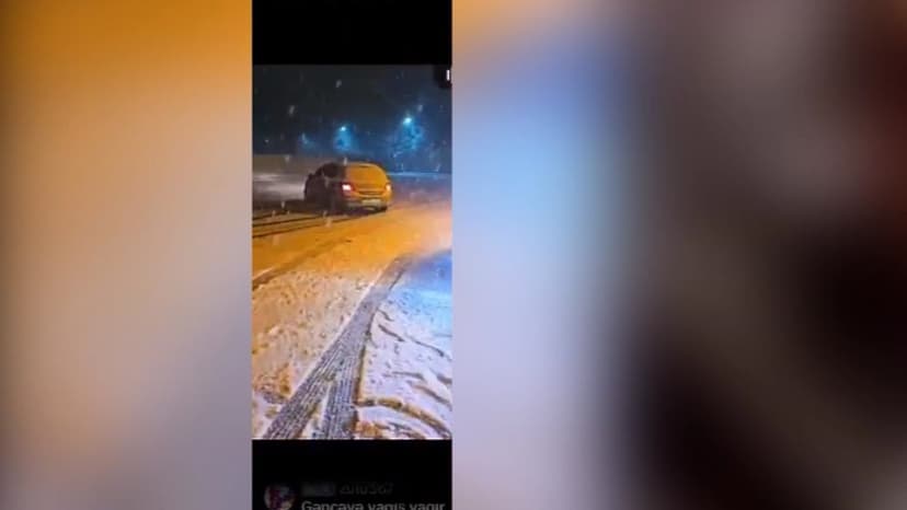 Qarlı havada avtoxuliqanlıq edən sürücülər həbs edildi (FOTO/VİDEO)