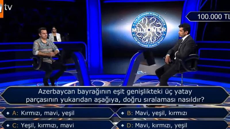 Məşhur yarışmada Azərbaycan bayrağı ilə bağlı sual verildi, tapa bilmədilər (VİDEO)