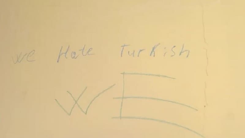 Xankəndi məktəb binasında türklərə qarşı nifrət yazıları əks olunub (VİDEO)