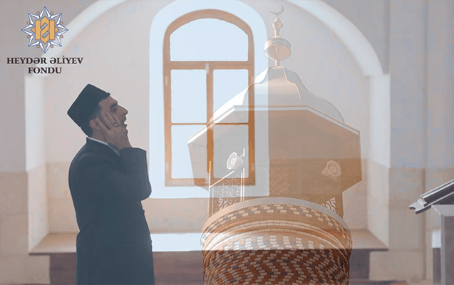 Ağdam Cümə məscidində ilk Azan (VİDEO)
