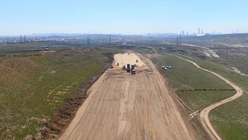 Bakıda tıxacı azaldacaq yolun tikintisinə başlanıldı (FOTO)