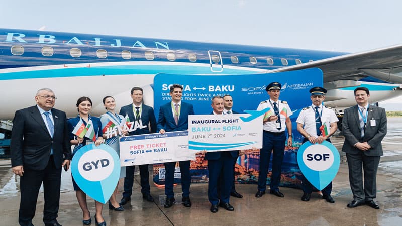 AZAL Sofiya şəhərinə ilk reysini həyata keçirdi (FOTO)