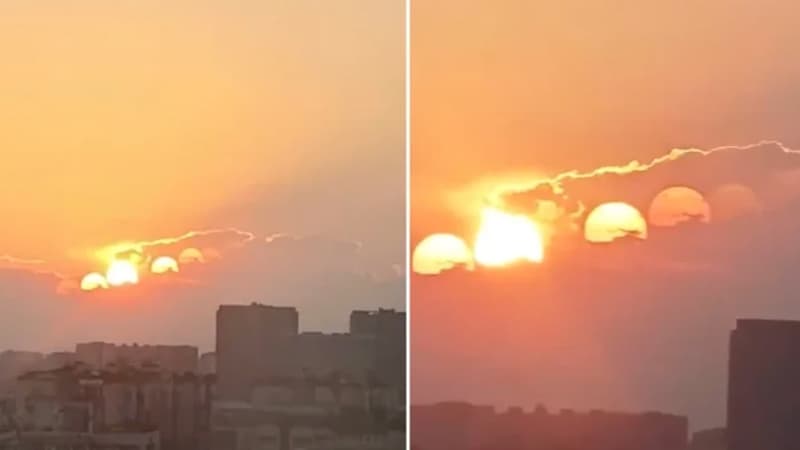 Nadir təbiət hadisəsi: Çin səmasında 7 "günəş" peyda oldu (FOTO/VİDEO)