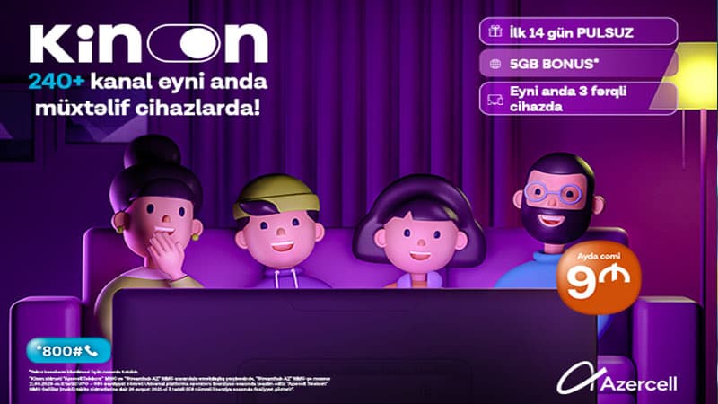 Azercell-dən “Kinon” videoyayım xidməti