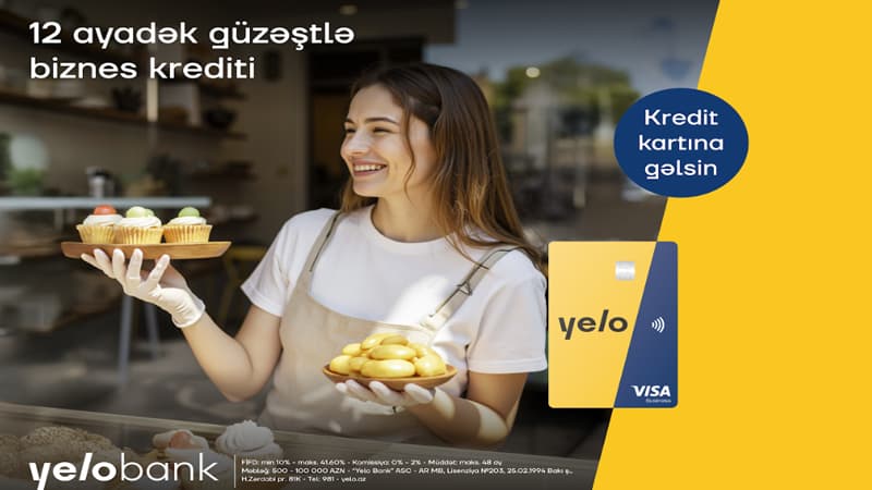 Biznesini böyütmək istəyənlərə Yelo Bank-dan sərfəli təklif!