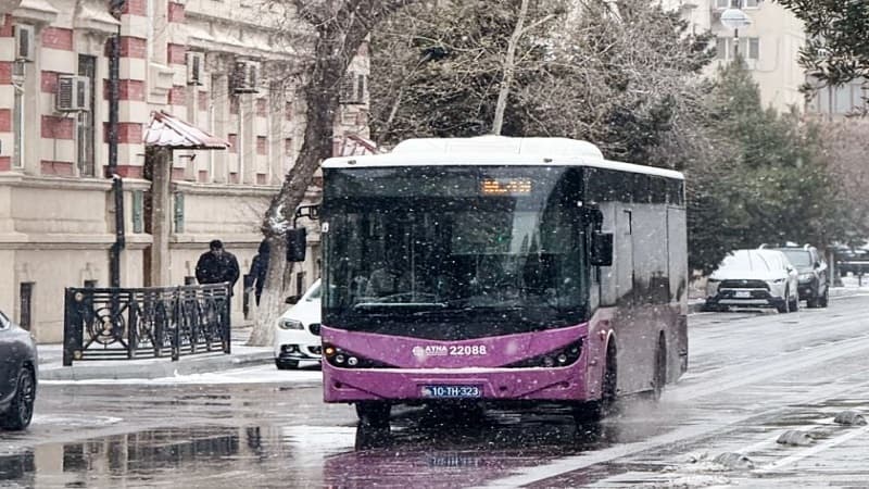 AYNA: "Hava şəraiti ilə əlaqədar avtobusların hərəkətində gecikmələr ola bilər"
