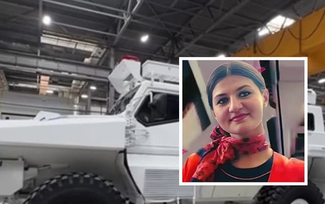 O zirehli texnikaya Hökümənin adı verildi (VİDEO)