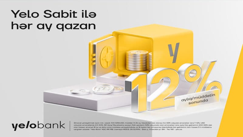 "Yelo Sabit" ilə pulunu gəlir mənbəyinə çevir!