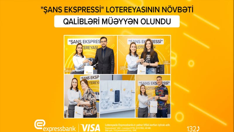 Expressbank 18 müştərisinə qiymətli hədiyyələr verib