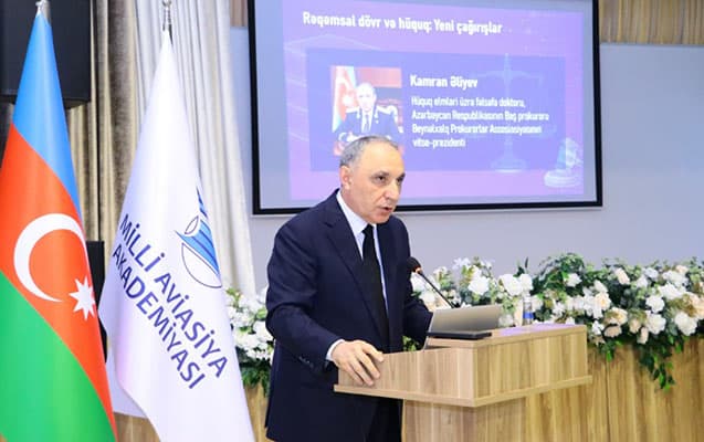 Baş prokuror Milli Aviasiya Akademiyasında mühazirə oxudu