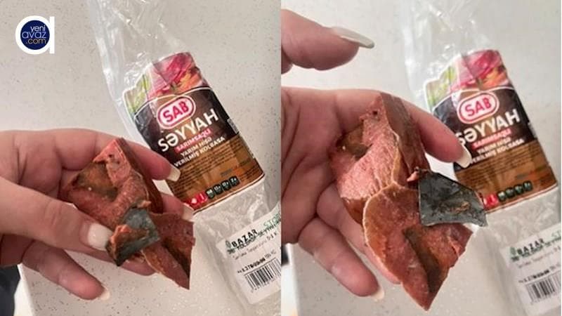 SAB-ın kolbasasından metal parçası çıxıb? (FOTO)