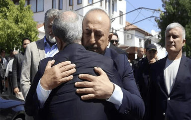 Ceyhun Bayramov Çavuşoğlunun atasının yas mərasimində (FOTO)