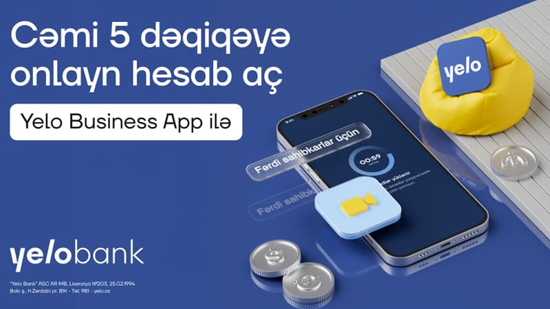 Yelo Bank-dan fərdi sahibkarlar üçün onlayn imkan!