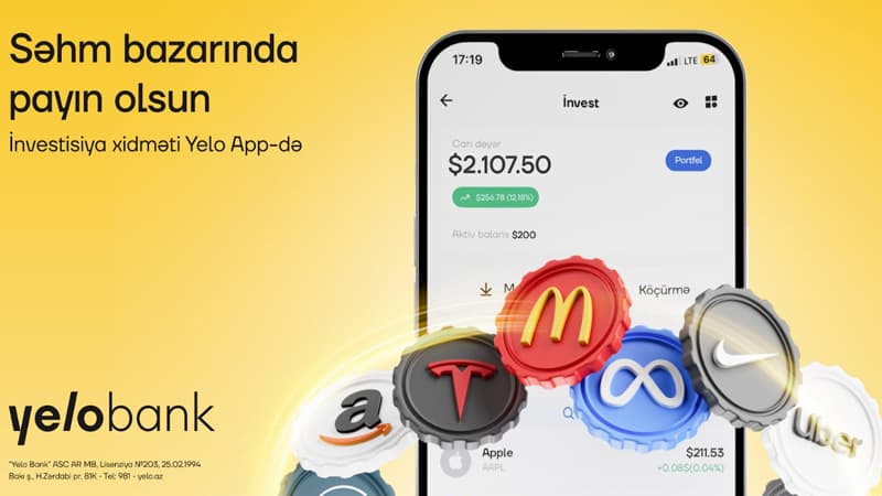 İnvestisiya imkanı artıq Yelo App-də!