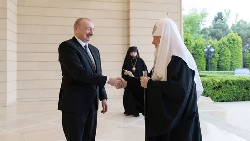 İlham Əliyev Patriarx Kirill ilə görüşdü (FOTO/YENİLƏNİB)