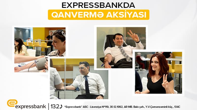 "Expressbank"da qanvermə aksiyası keçirildi