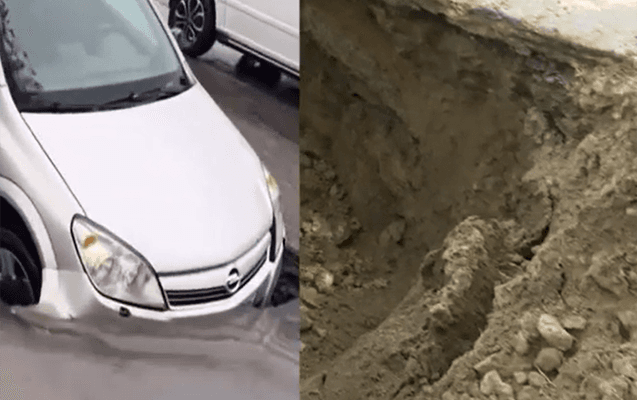 Bakıda bu yol 20 gündə ikinci dəfə çökdü (VİDEO)