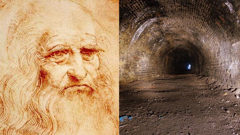 Da Vinçinin eskizini izləyən arxeoloqlar yeraltı tunellər tapdı