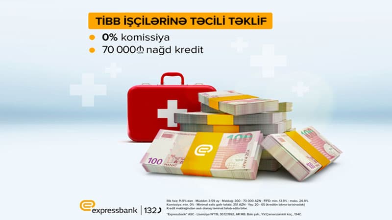 “Expressbank”dan tibb işçilərinə özəl təklif