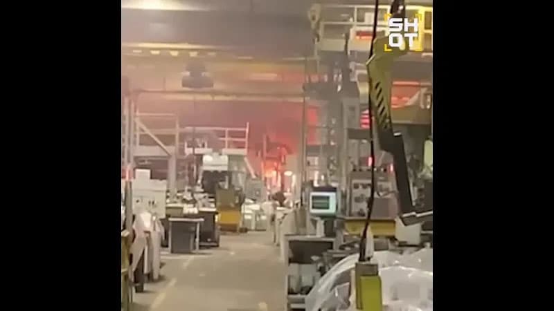 Rusiyada hərbi texnika üçün mühərrik istehsal edən zavodda partlayış (VİDEO)