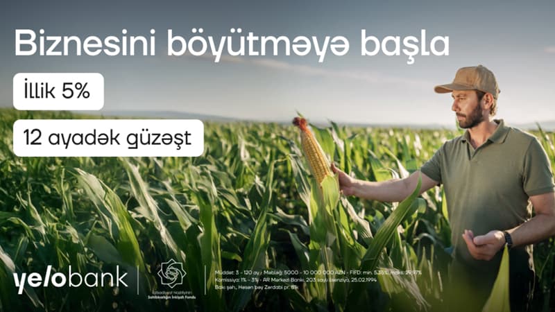 Yelo Bank güzəştli biznes krediti ilə sahibkarlığa dəstək olur