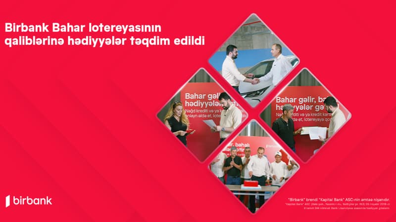 Birbank Bahar lotereyasının qaliblərinə hədiyyələr təqdim olundu