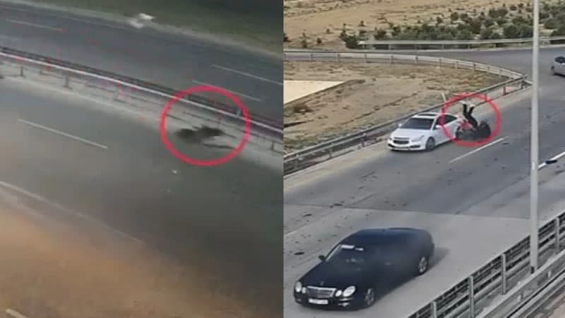 Bakıda moped sürücülərinin törətdiyi dəhşətli qəzaların anbaan görüntüləri