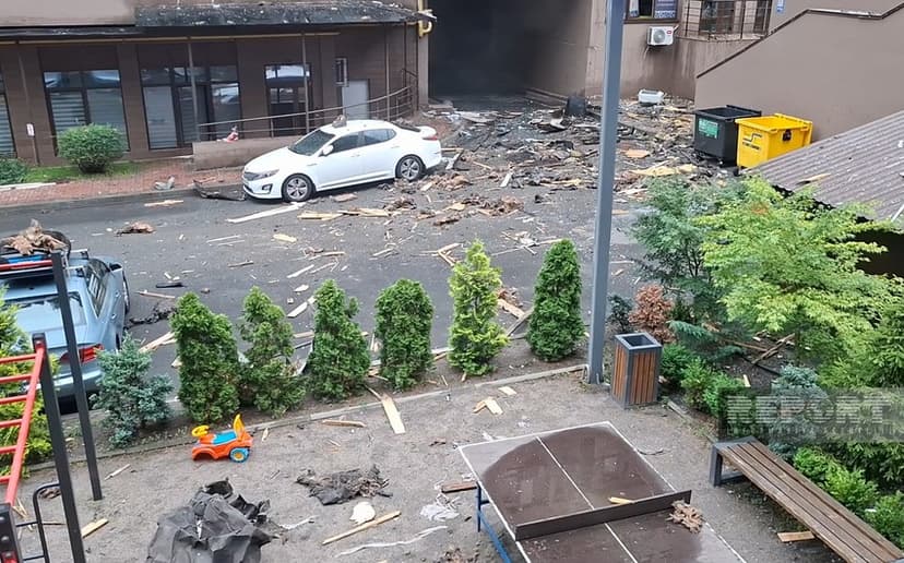 Kiyevdəki səfirliyimizin ətrafı raketlə vuruldu: Ölənlər var (FOTO)