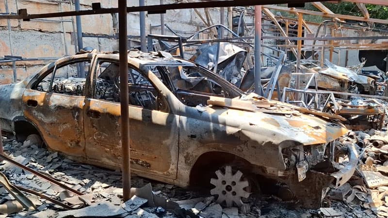 Kiyevə göndərilən dron səfirliyimizin yaxınlığına düşdü (FOTO)